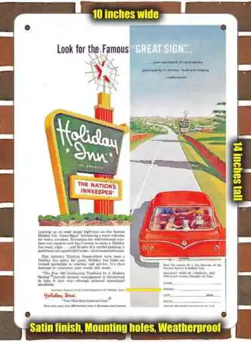 ป้ายโลหะ-1962โรงแรมในวันหยุดอินน์-10x14นิ้ว