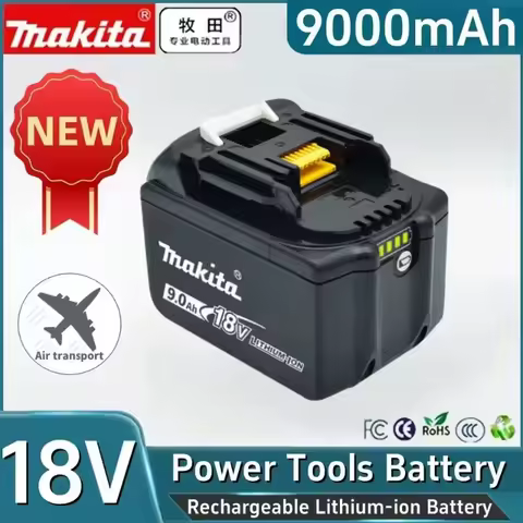Charger&amp; 5Ah 6Ah 9Ah Genuine Makita Lithium Battery 18V Electric Wrench Electric Drill Universal Battery Charger Makita Battery