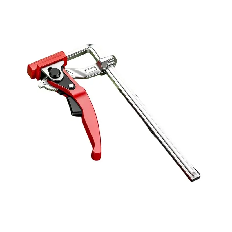 Hot Sale-Ratchet F Clamp Quick Release Track Woodworking Desktop Hold Down Clamp Desktop Clip Fast Fixed Clip Carpenter