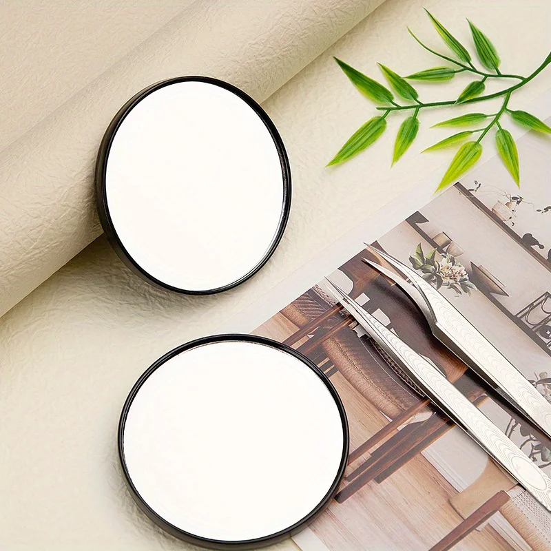 Round White Nail Art Mixing Palette Black Edge Reusable Pigment Mix Dish Manicure Eyelash Extension Makeup Tool