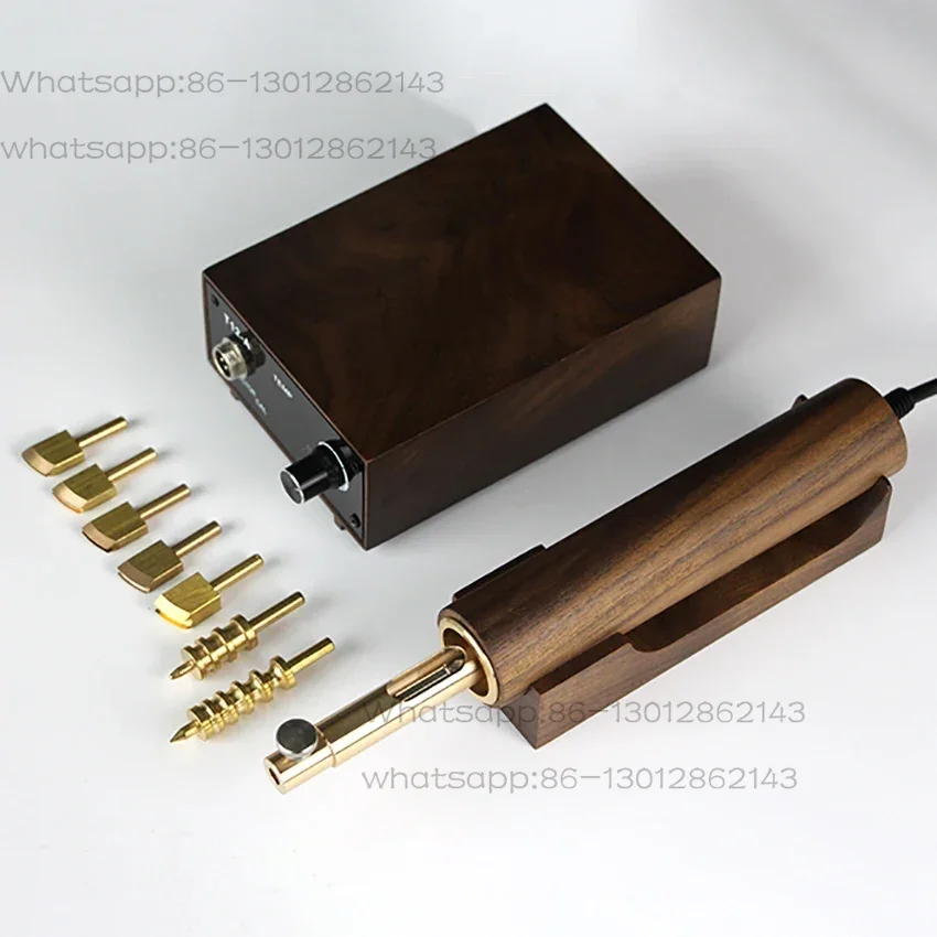 220V Electronic Hot Leather Edge Creaser Machine Brass Stamp Heater Grooving Iron Edge Sealing Tools Leathercraft Stamping 72W B