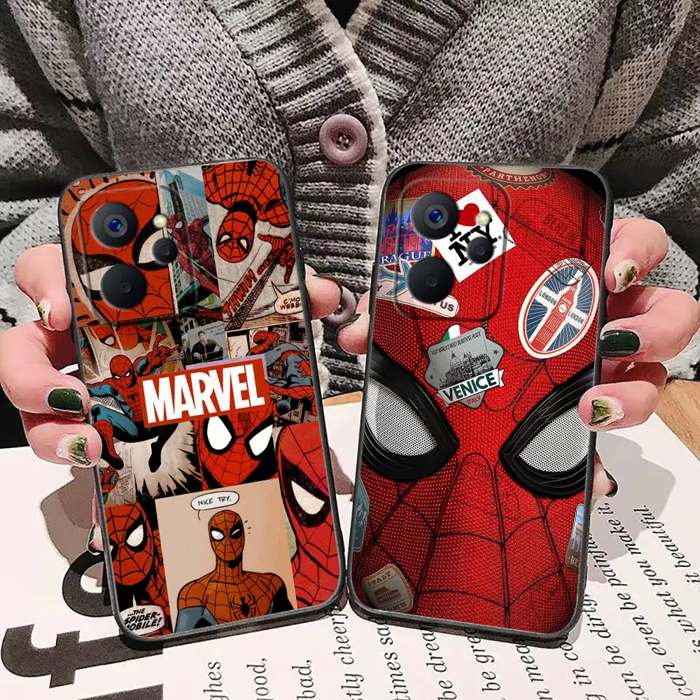 Marvel's The Avengers Spider-Man Cover Phone Case For OPPO Realme 13 12 11 10 9 9i 8 8i 7 7i 6 5 5i 3 Pro Plus Case Funda Capa