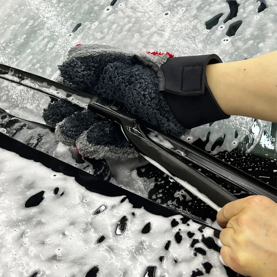 (2 шт.) 2в1 Очиститель колес из микрофибры, перчатки для мытья