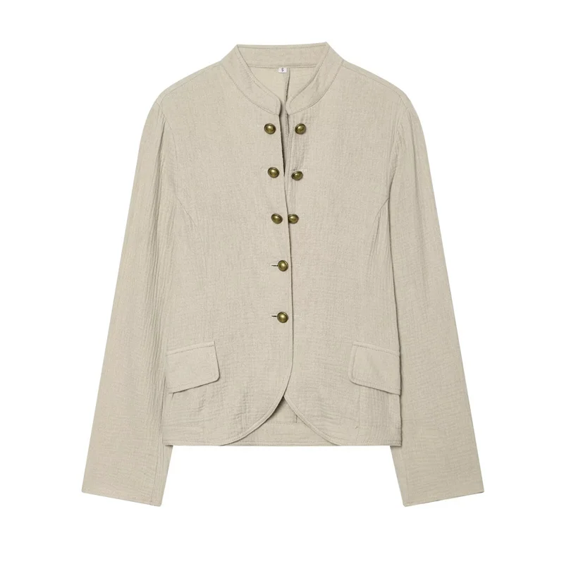 Nouvelle veste de costume boutonnée de style simple, élégante et polyvalente, coupe ajustée