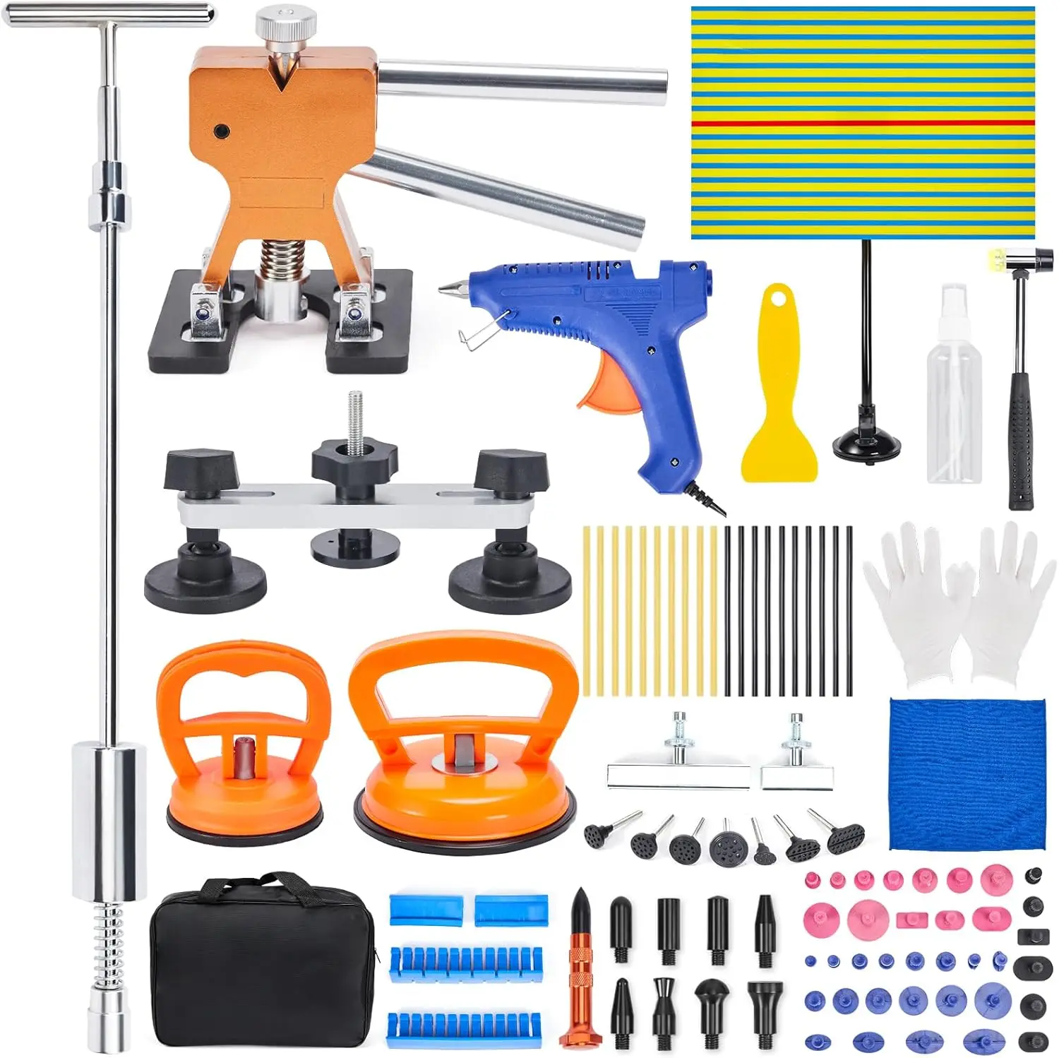 

Комплект автомобильных съемников вмятин - 95 шт. Безокрасочное удаление вмятин, включает в себя подъемник, молоток, съемник моста для ремонта повреждений на grad