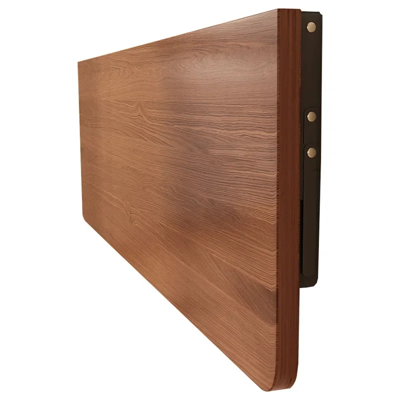 Heavy-Duty Metal Folding Desk Bracket Wall-Mounted Shelve Table With Space-Saving Buffer Collapsible RV Workbench Support