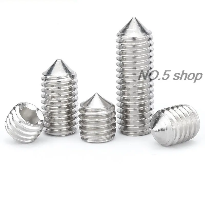 10Pcs M6x25/30/35/40mm 304 Set Screw With Stainless Steel Tip Hexagon Socket Head Cap Screw