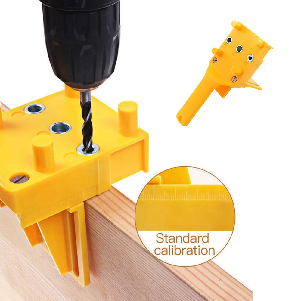 

Woodworking Straight Hole Drilling Locator Handheld Furniture Wood Tenon Wooden Board Connection Positioning Drilling Tool