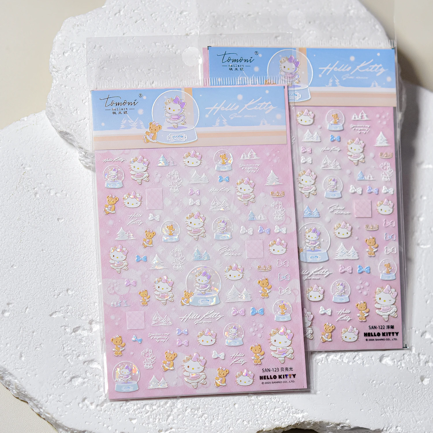 1 قطعة سانريو مرحبا كيتي سلسلة 5D مسمار الفن ملصقات Miniso مسمار الفن اكسسوارات لطيف جرلي نمط مسمار الفن أعواد تزيين #1