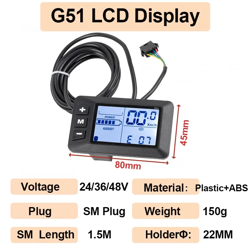 36V 48V 750W 500W Electric Bike Brushless Controller 25A 35A with LCD Display Electric Bicycle Scooter E-bike Accessories Parts