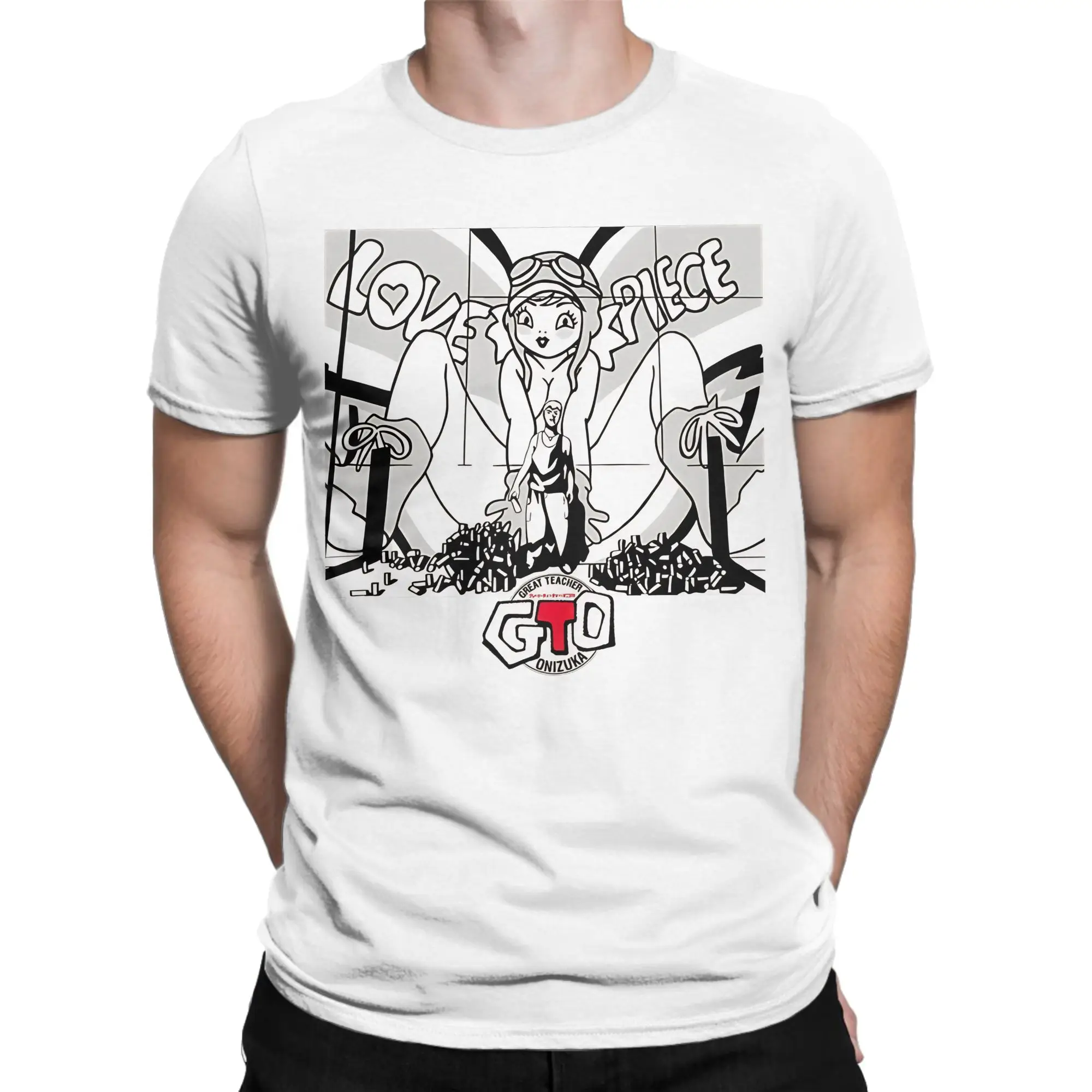 Funny Great Teacher Onizuka  Tshirts Men's 100%Cotton Short Sleeve  Round Neck Summer Clothes