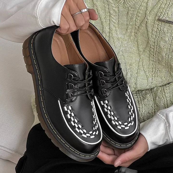 

Мужская повседневная кожаная одежда весны 202, дышащая рабочая одежда St Faionable Briti Sle, универсальный низкий каблук для поездок на работу