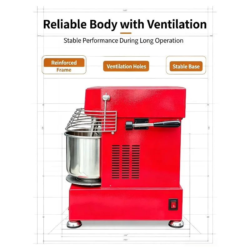 Reliable Commercial Mixer for Daily Baking Tasks: Dough Kneading, Egg Beating and Mixing