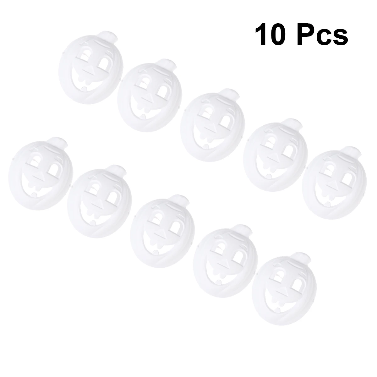

10pcs Halloween Pumpkin Shape Eco-Friendly Pulp Mask Diy Blank Paper Mask For Masquerade Party Wedding Costume White