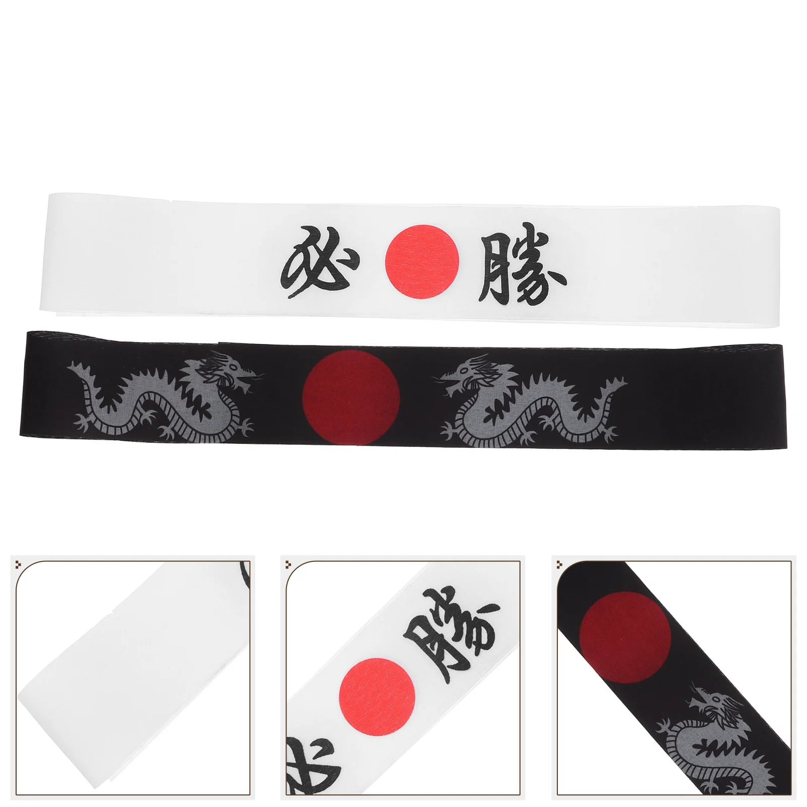 

2Pcs Japanese Headbands Traditional Bandana Karate Kitchen Student Samurai Hood Men Women Party Hats