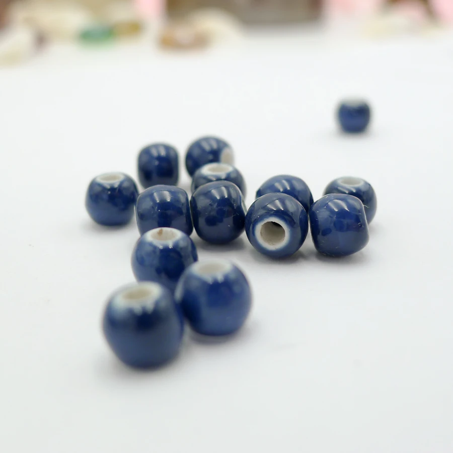 7# 100pcs China Ceramic Beads  Not Hama  Sell By Bags Procelain Bead For Jewelry Making 7mm  Beads #A505B
