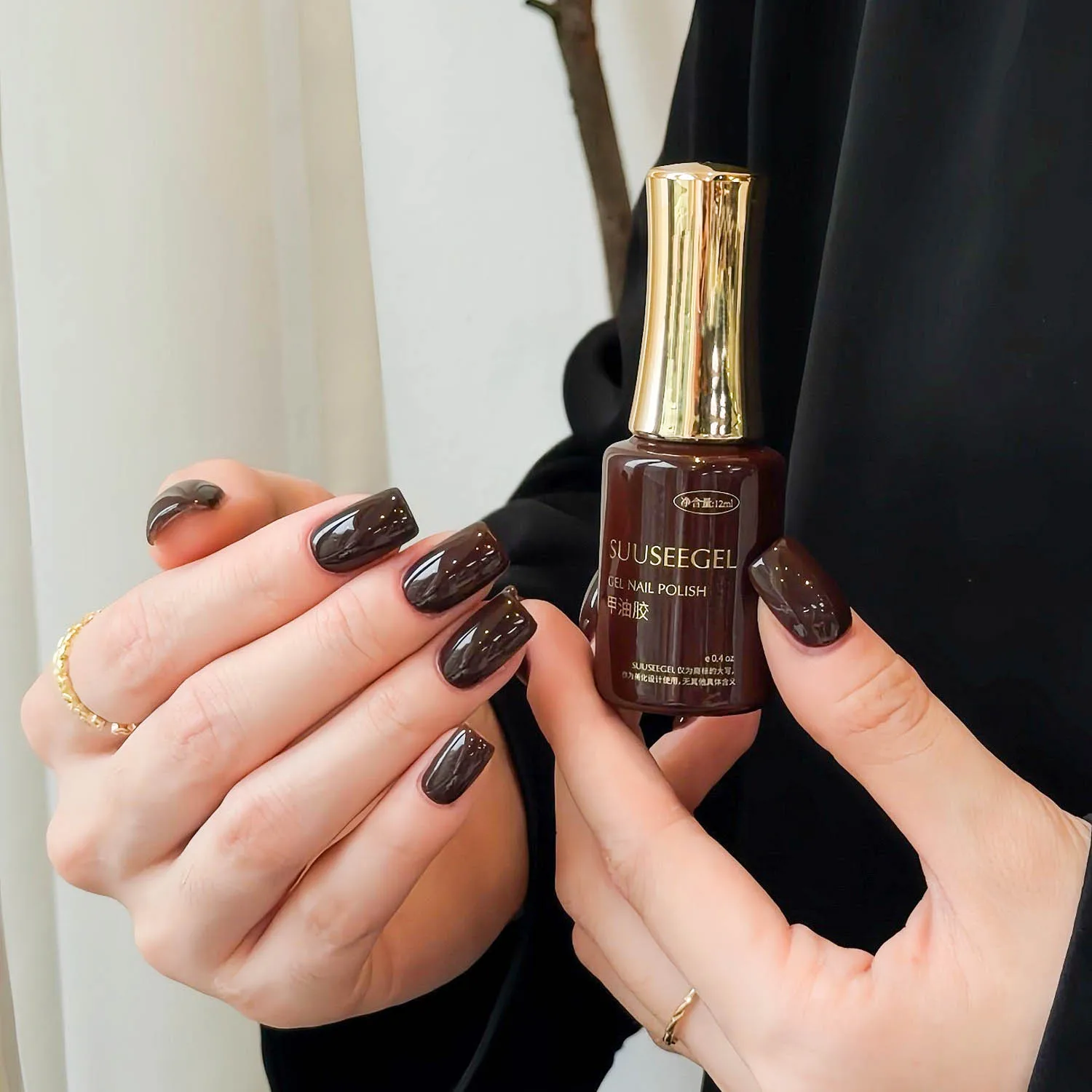 VVSFSSIR Nail 20 Colors Mocha Brown Gel Polish Set High Pigment Self Leveling Coffee Nude UV LED Soak Off Nail Gel 15ml