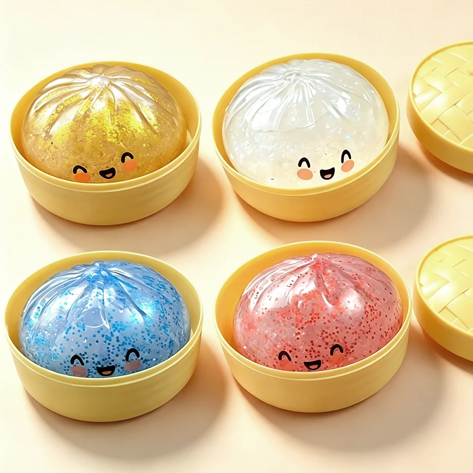 Juguete Blandito de Simulación de Dumpling, Colorido con Purpurina, Suave, de Levantamiento Lento, Antiestrés, para Niños y Adultos