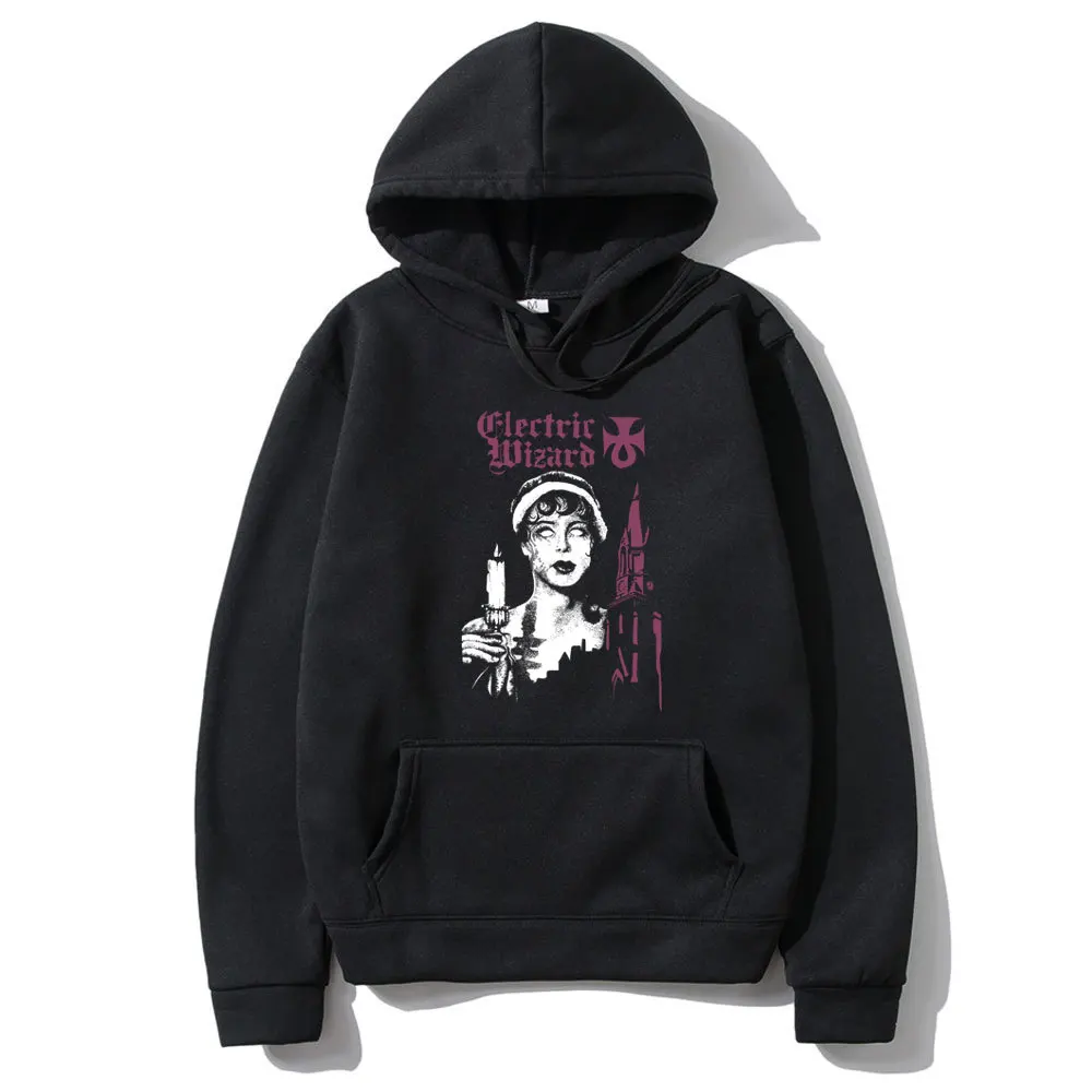 Limitado assistente elétrico gráfico 2025 outono/inverno 100% algodão puro impressão hoodie metal música harajuku masculino vintage y2k regular