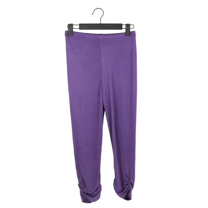 Ptasie drzewo letnie damskie jedwab dwustronne dziewiarskie ciasne Capris Bottoming Casual obcisłe spodnie New Arrival B37128QC