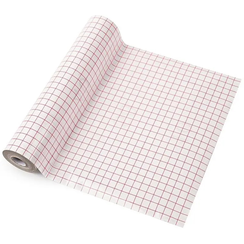 

Happy Too.Clear Vinyl Transfer Paper Tape Roll-Red Alignment Grid Clear,Transfer Paper For Silhouette Cameo