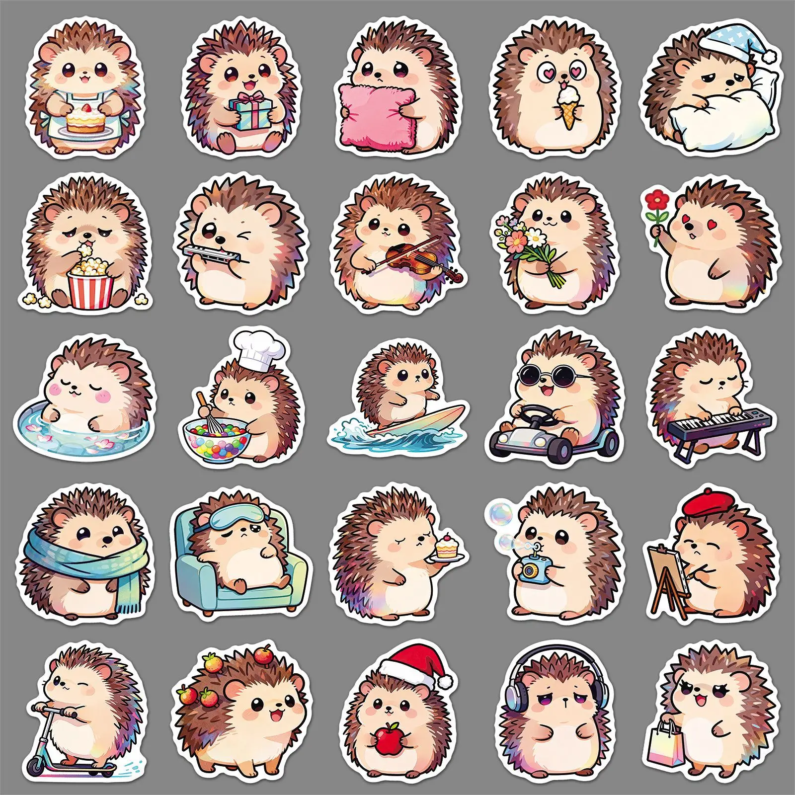 50PCS Cartoon Igel Aufkleber DIY Telefon Laptop Gepäck Skateboard Wasser Tasse Wasserdichte Graffiti Aufkleber Spaß für Kinder Spielzeug Geschenke