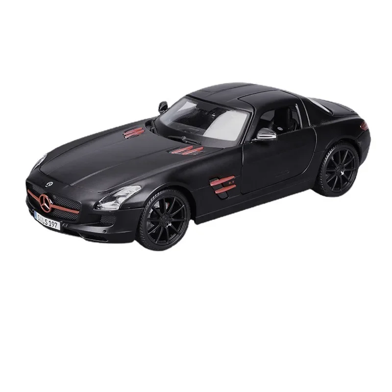 Maisto 1:18 Benz Sls Amg Racing Sports Car Diecast Model Edition Alloy Luxury Vehicle Collection Decoration Cars Model Car Gifts