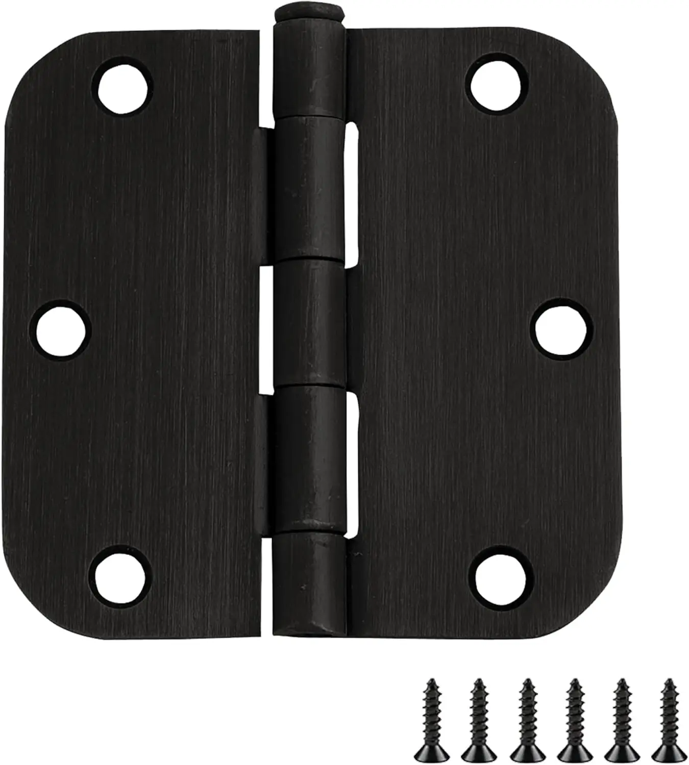 Door Hinges for Interior Doors 12-Pack 3.5-inch x 3.5-inch – Rounded 5/8-inch Radius Steel Door Hinge – Oil Rubbed Bronze