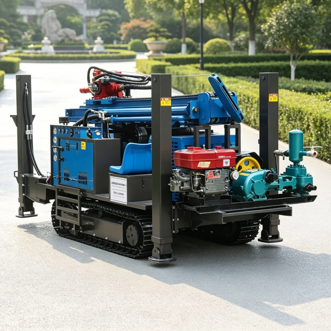 Customized Crawler‑mounted High Air Pressure Pneumatic Borehole Drilling Rig Water‑supply Well Drilling Machinery