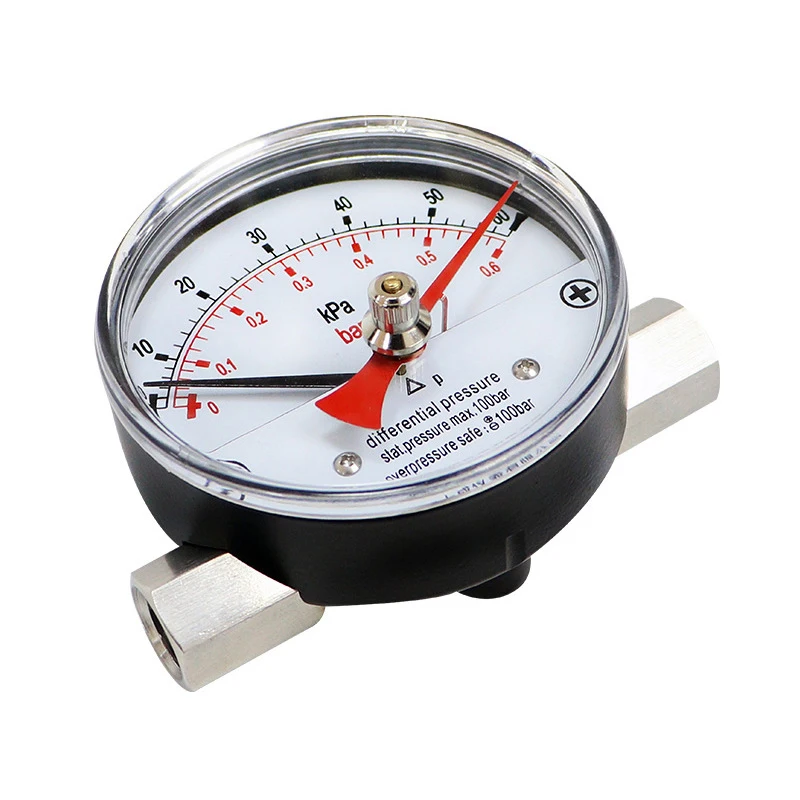 80mm Diameter Stainless Steel Differential Pressure Gauge Manometer