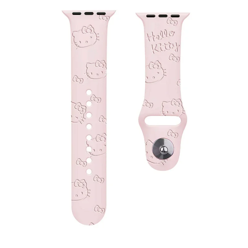 Hello Kitty Cute Strap for Apple Watch Band 44mm 42mm 45mm 42 41mm 38mm for Iwatch Bracelet Series 7 6 Se 5 4 3 2 1 Watchband