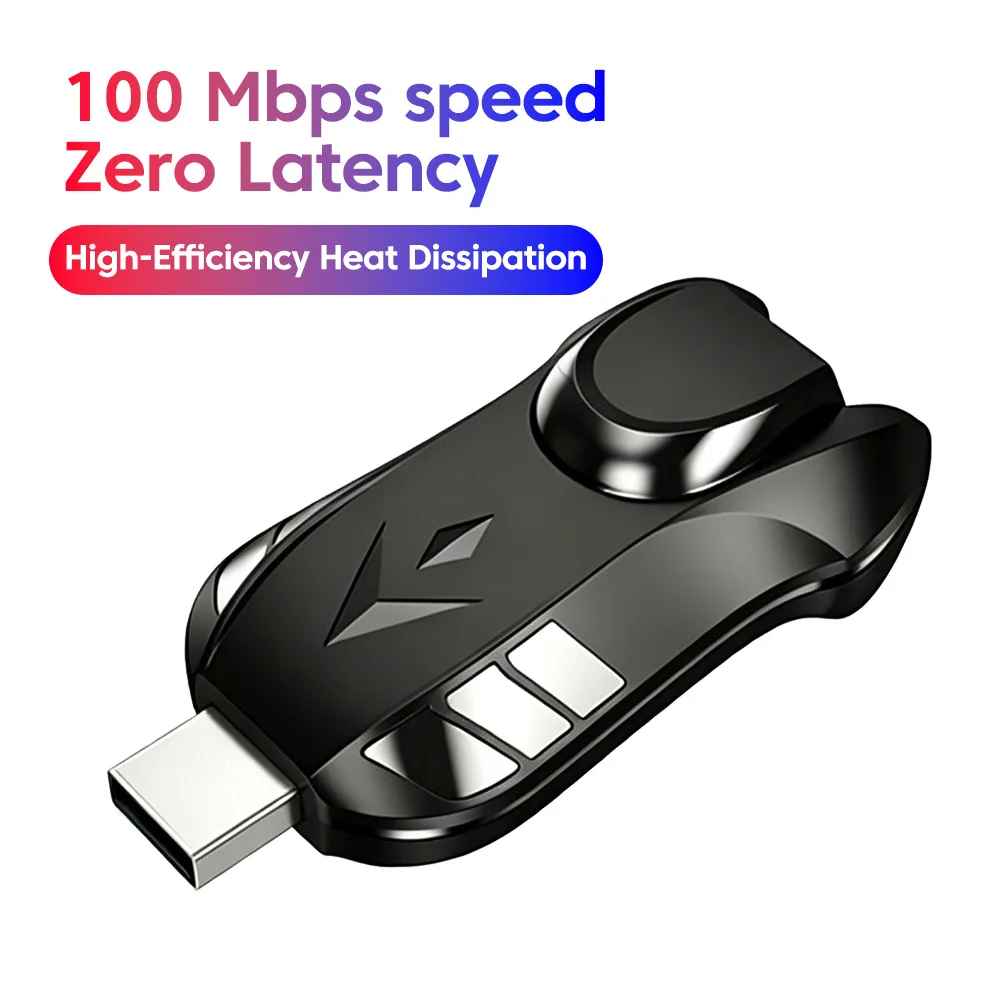 100Mbps USB to RJ45 Ethernet Adapter Low Latency Gaming Network Card Efficient Heat Dissipation Wired LAN Converter For Laptop