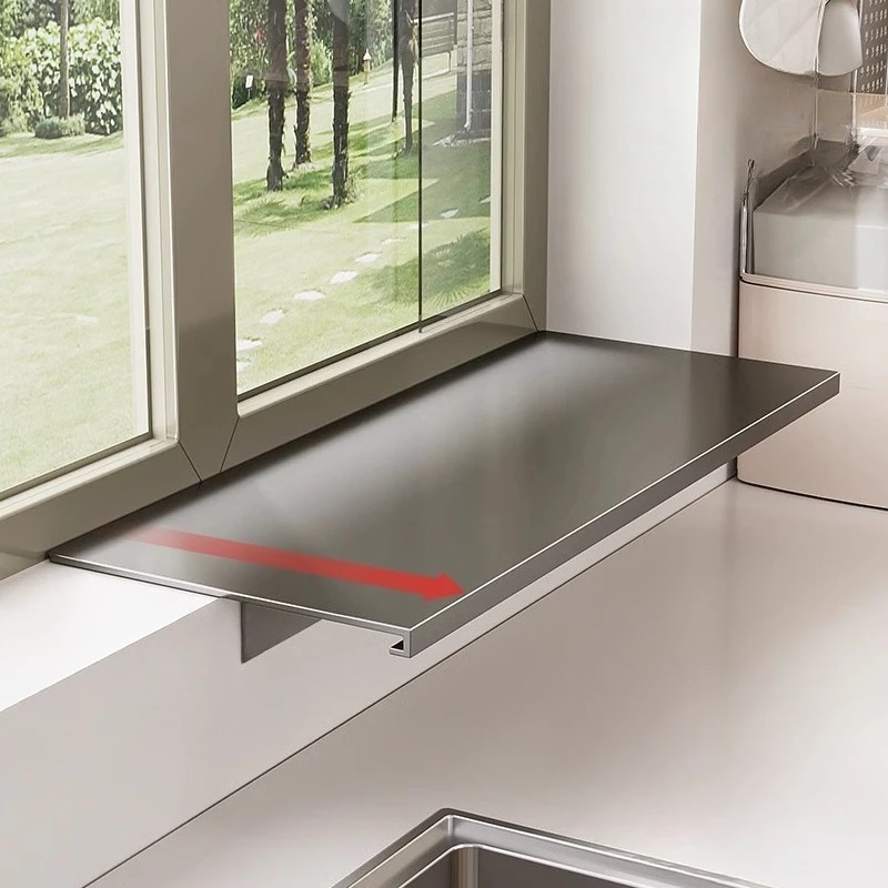 Magnetic No Drill Window Sill Extender Kitchen Countertop Widening Board Adjustable Removable Easy Clean Shelf for Window