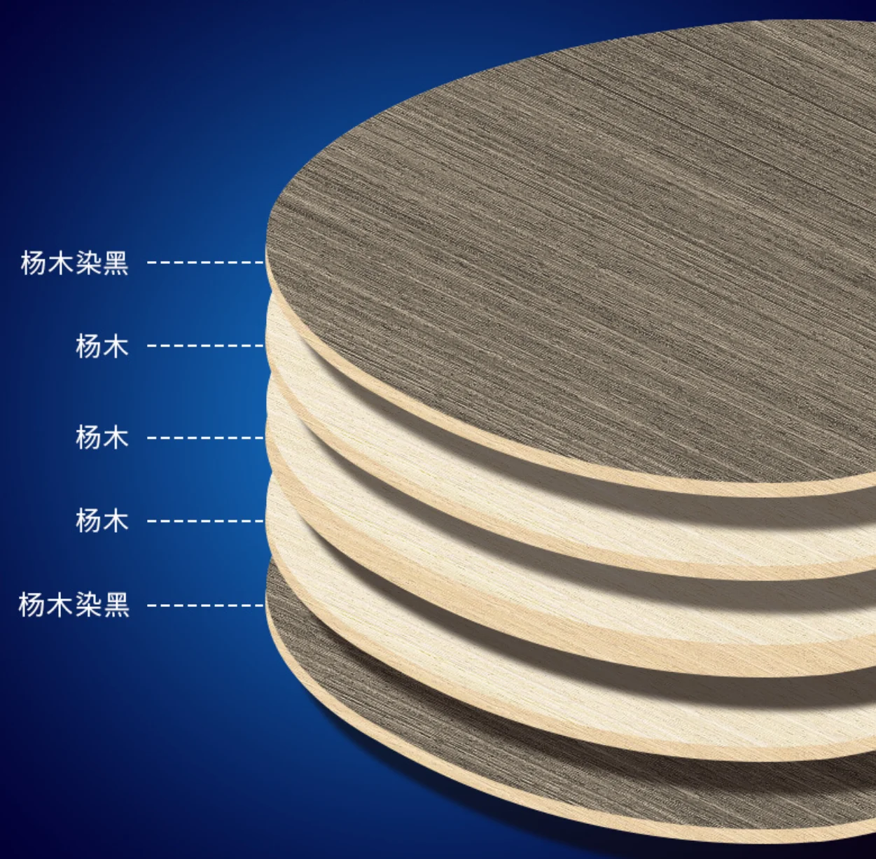 LOKI K5000 FL Manico lungo Racchetta da ping pong per intrattenimento domestico con gomma da ping pong di colore blu