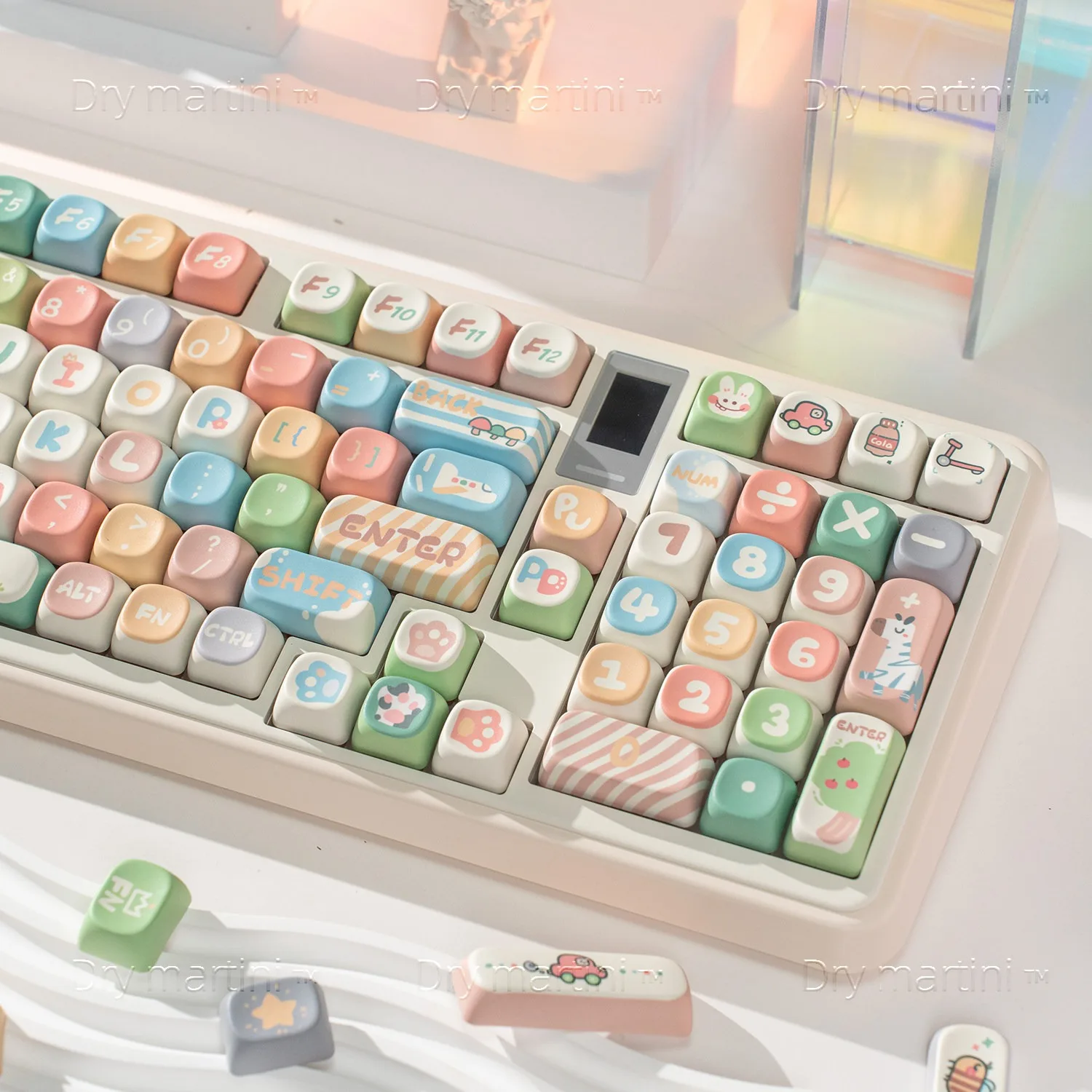 

Колпачки для клавиш Little Forest PBT с сублимационной печатью, профиль MO, ручная роспись, для механических клавиатур 61, 68, 75, 87, 98, 100, 108 клавиш