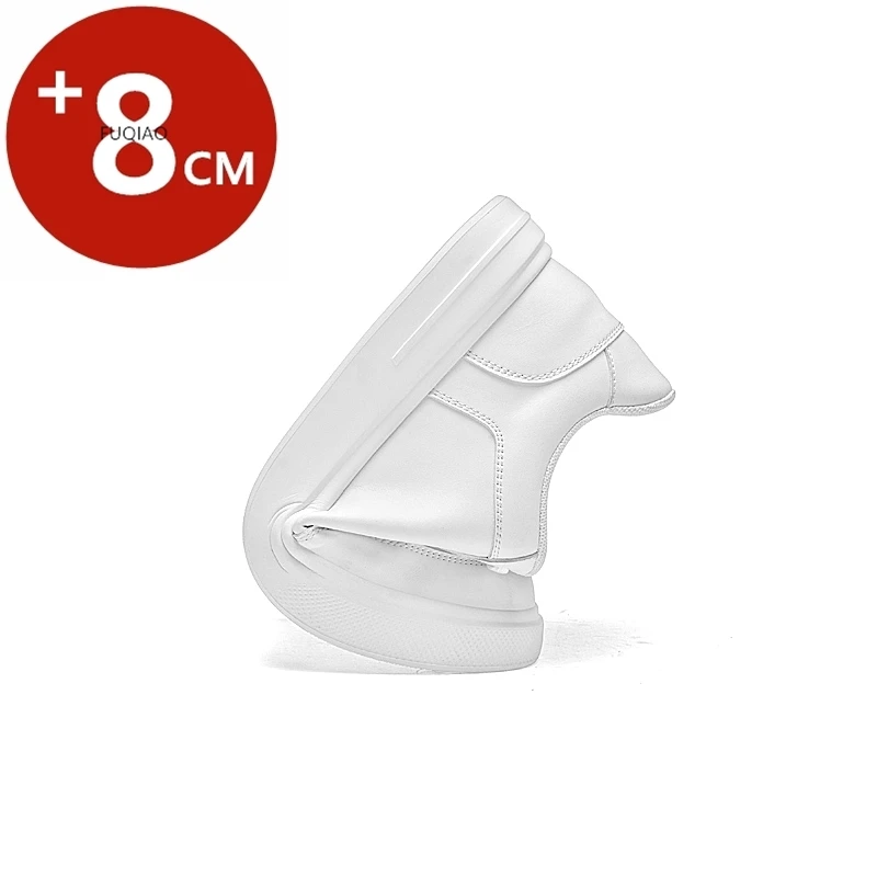 Men Sneakers Elevator Shoes Women Breathable Sports Casual Board Shoes Comfortable Platform Hidden Inner Heightening Shoes 8cm