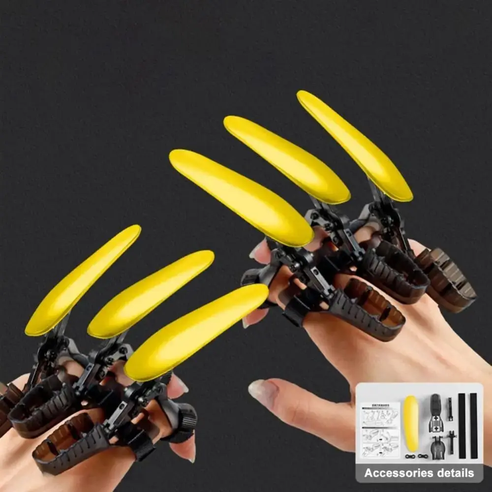 

3pcs 3D Assembly Retractable Mechanical Claws Scalable Luminous Glowing Wolf Claws Cool Adjustable Finger Wolverine Claws