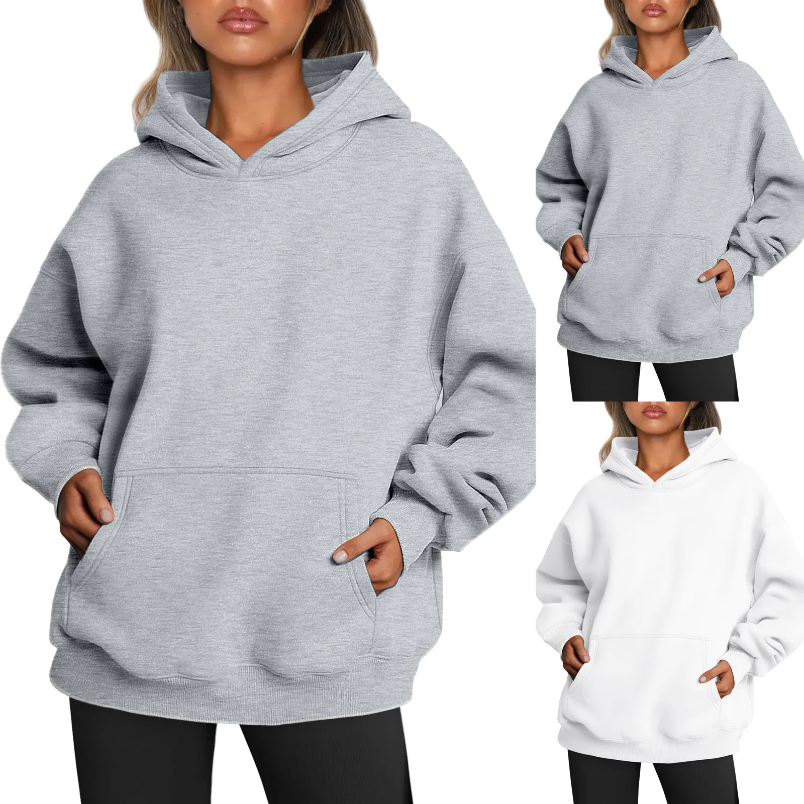 Womens Oversized Sweatshirts Pullover Winter Fleece Hoodies Velvet Sweaters Hoodies Ropa De Mujer Barata Y EnvíO Gratis Ofertas