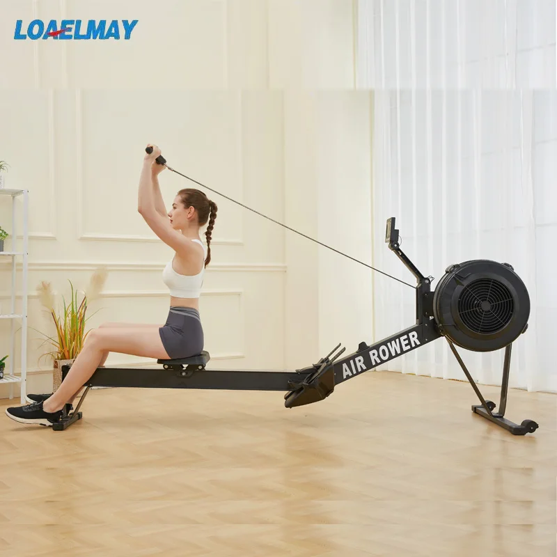 Seated Row Machine Dynamic Rowing Machine Indoor Air Rower Wind Resistance Rowing Machine