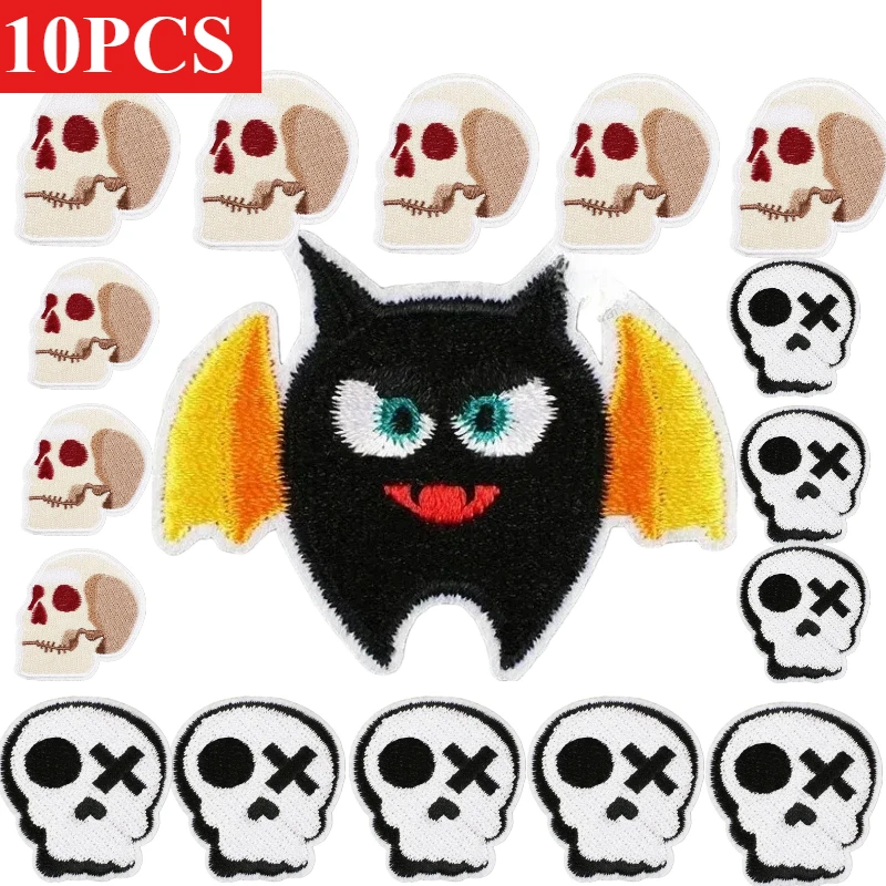 10/23PCS Wholesale Lots/set of Horror Ghost Haunted House Mummy Patch  Embroidery DIY Cloth Sticker Badge Ironing Jeans/cloak