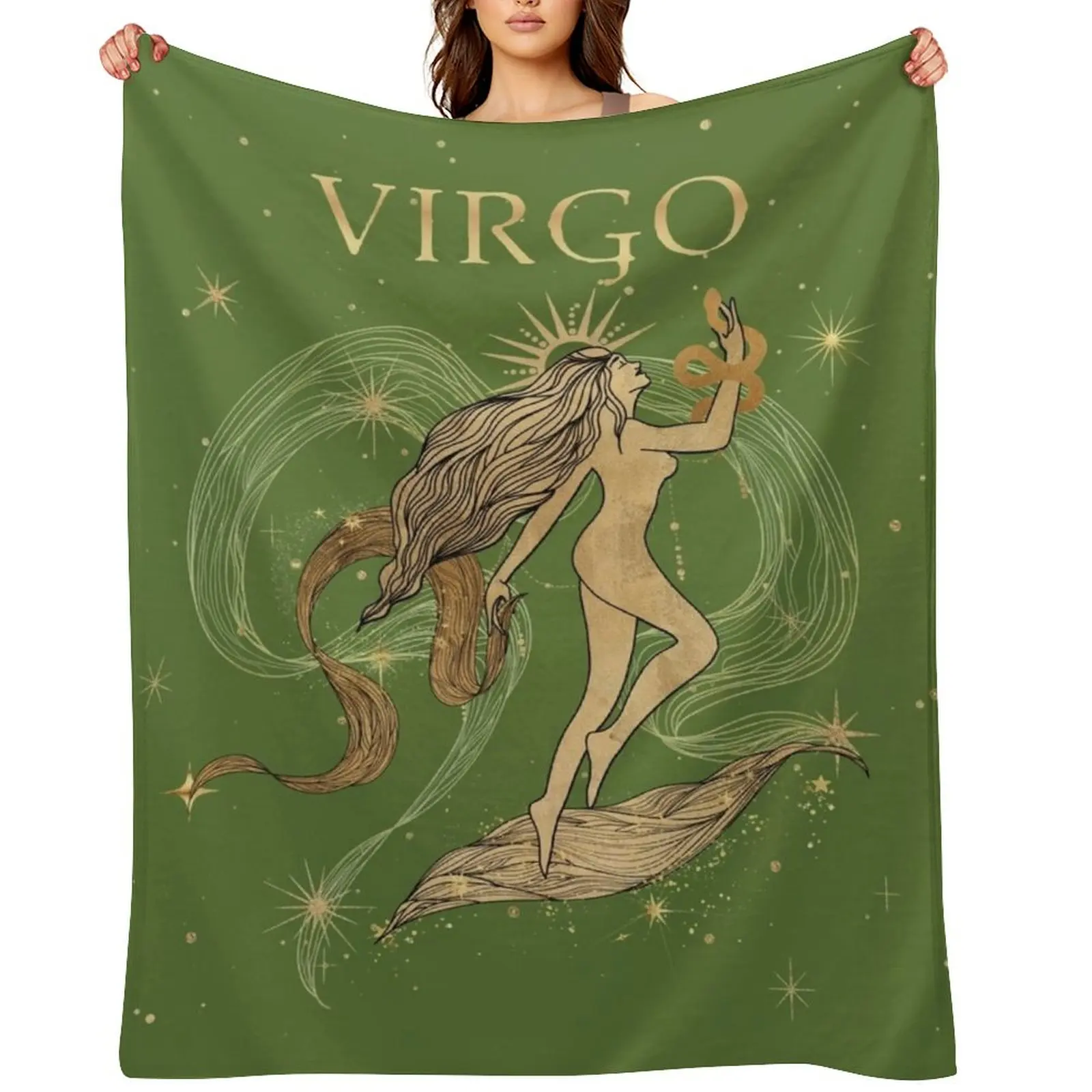 

Virgo zodiac woman Throw Blanket Sleeping Bag Luxury Brand Blankets Sofas Of Decoration Thin Blankets