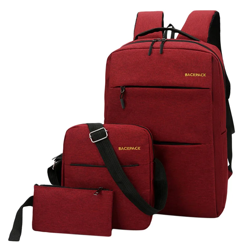 3pcs/Set Backpacks Combination Waterproof Business Digital Set Laptop Backpack Digital Product Storage And Crossbody Bag