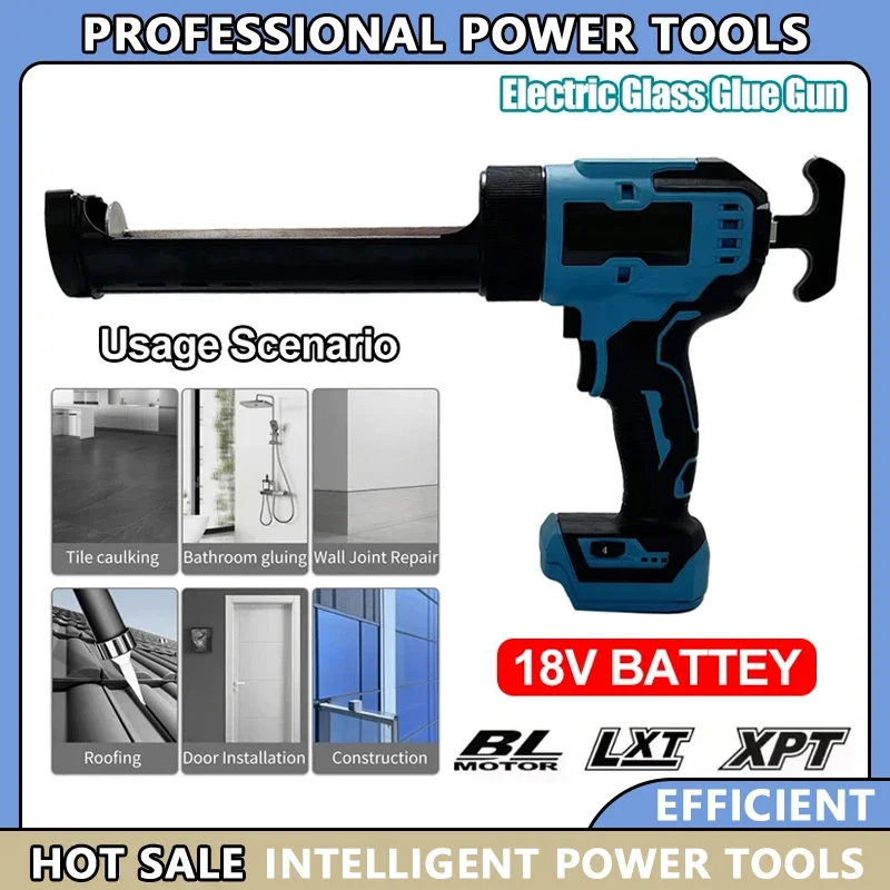 

Fit Makita Wireless Glass Doors Windows Filling Sewing Gun Electric Glass Glue Gun Cement Glass Adhesive Glue Seal Sealant Tool