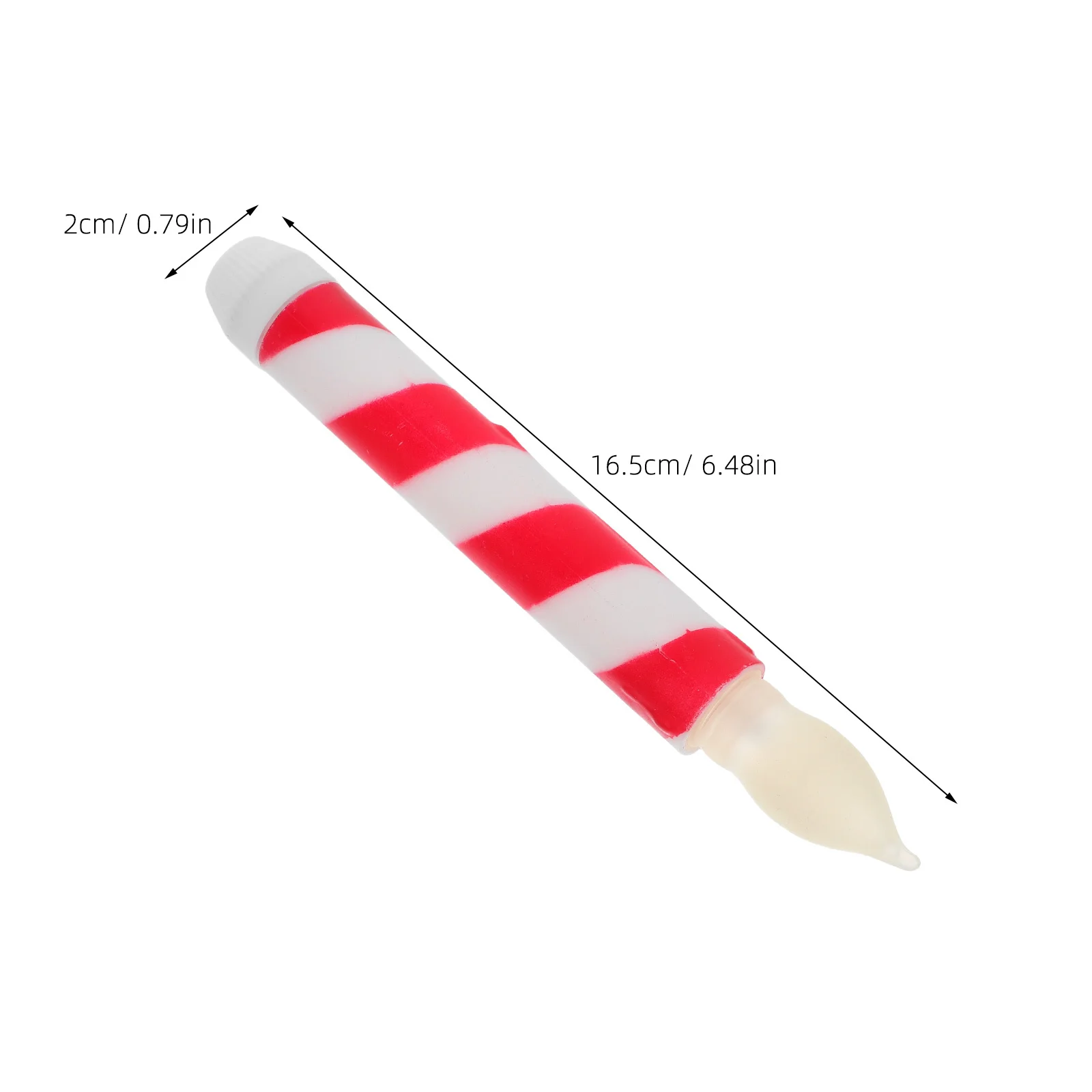 6Pcs Flameless Stripe Design Operated Taper Candles LED Flickering Warm White Light Safe Decoration for Parties Home