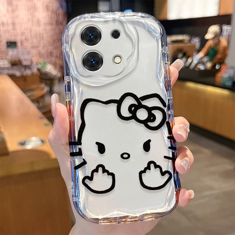 Sanurgente Hello Kitty Coque en silicone pour Xiaomi, Redmi Note 13, 12, 11 Pro Plus, 4G, 5G, 13C, 12C Turbo, 12S, 11S, 10, 9, 11A, 9C