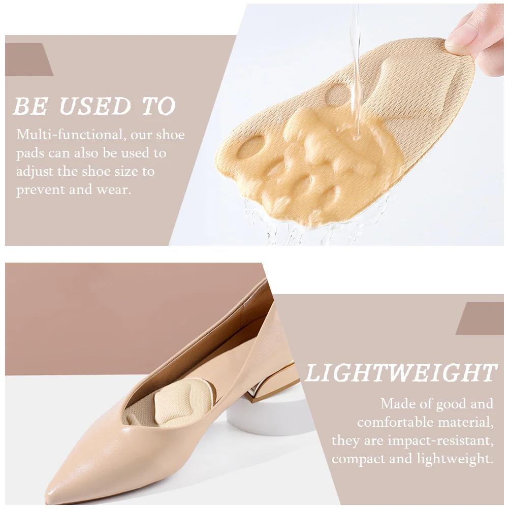 

4 Pairs Forefoot Half Size Cushion Shoe Pads Fan Shaped Sweat Cloth Lightweight Comfortable Impact Resistant Pain Relief