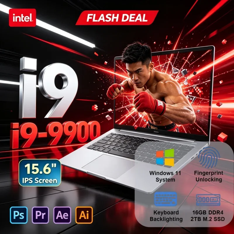 2026 Great Deal 15.6in 120Hz FHD IPS Notebook PC Intel i9-9900 16/32GB 2TB SSD Win11 Light Office Laptop