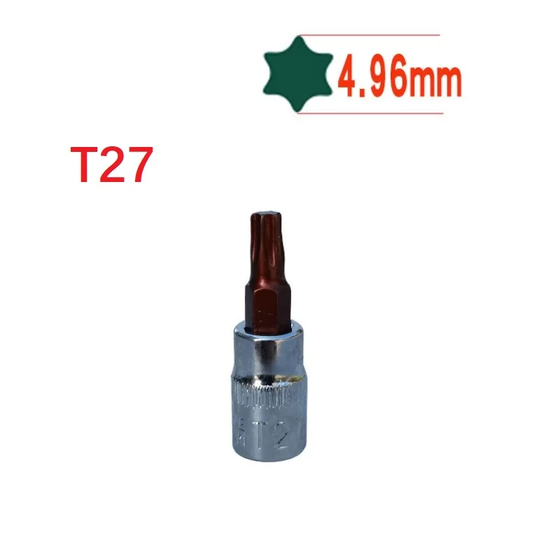 1 Pc Torx Screwdriver Bit 1/4 Inch Drive Socket Ratchet Socket Wrench Adapter Hand Tools T8 /T10 T15 T20 T25 T27 T30 /T40