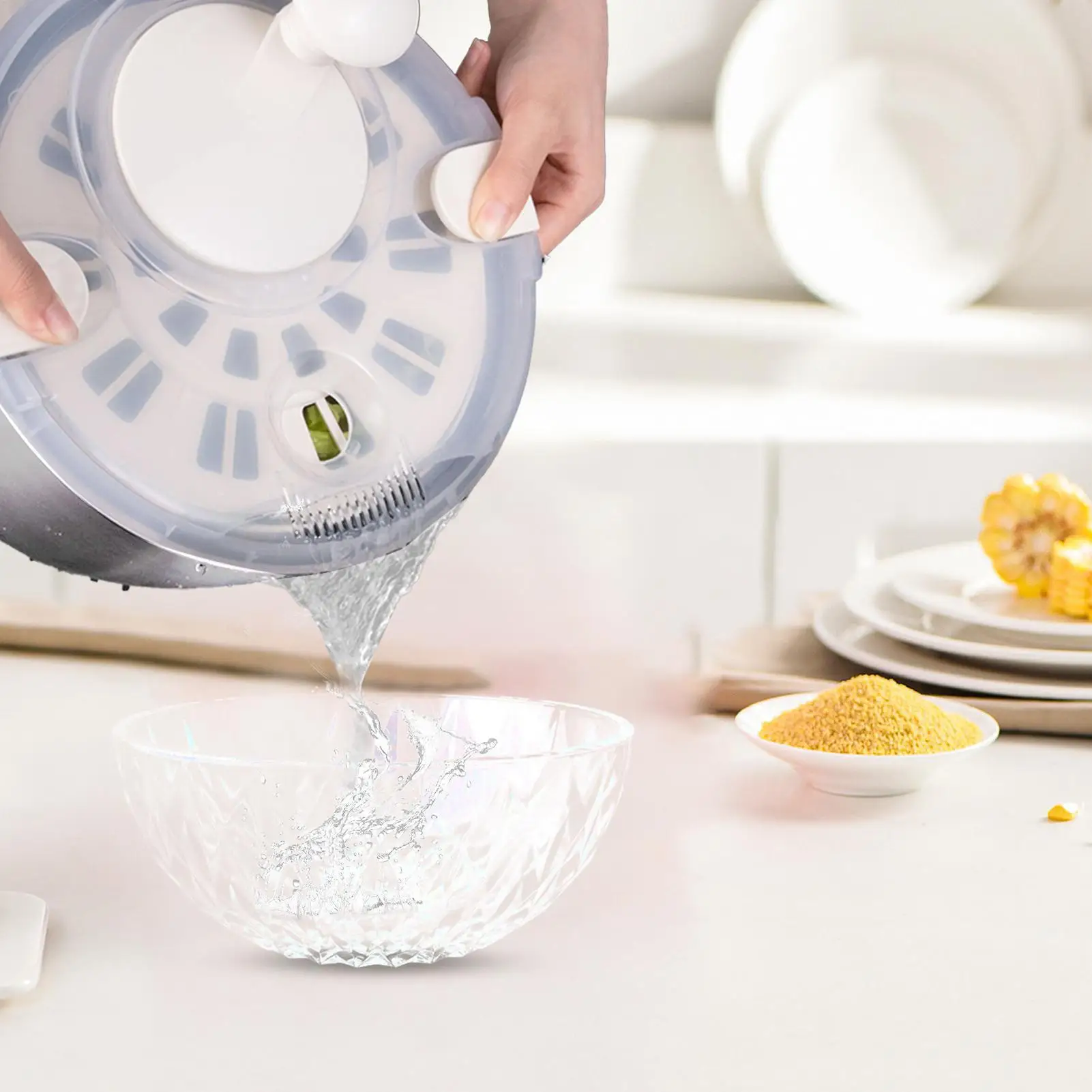 Lettuce Dryer Spinner Lettuce Spinner Salad Dryer Stainless Steel Salad Washer With Rotating Handle Veggie Spinner Salad Mixer