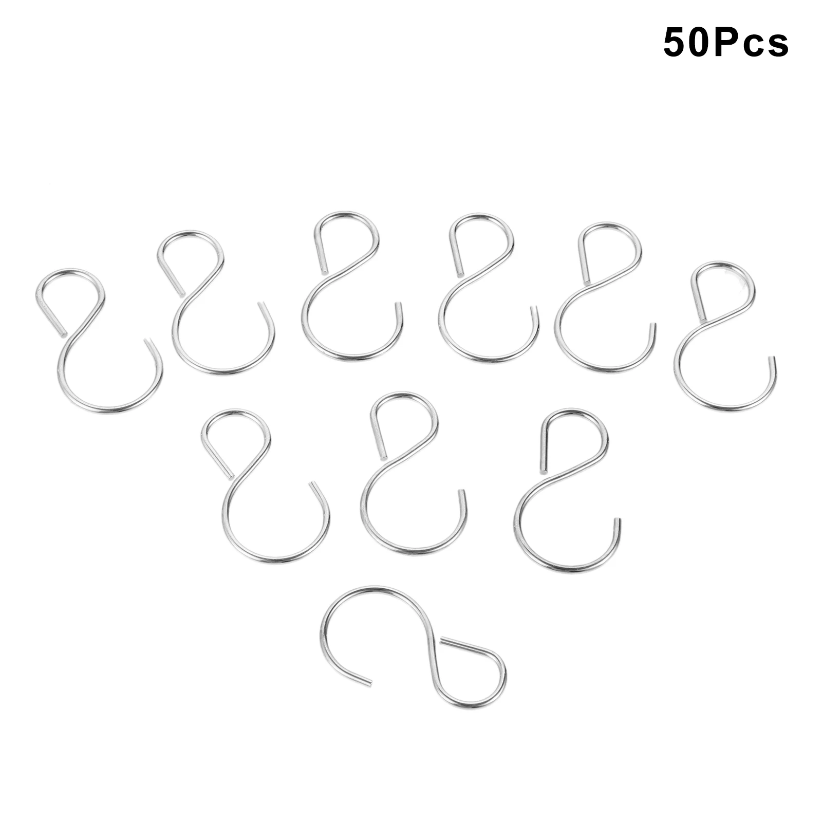 

50pcs Iron S-Hooks Furniture Accessories for Hanging Flowers Photos Tablewares Ornaments Clothes Towel Belt Jewelry